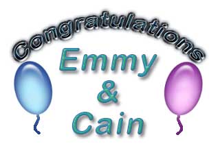 Congratulations Emmy & Cain
