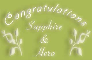 Congratulations Sapphire & Hero